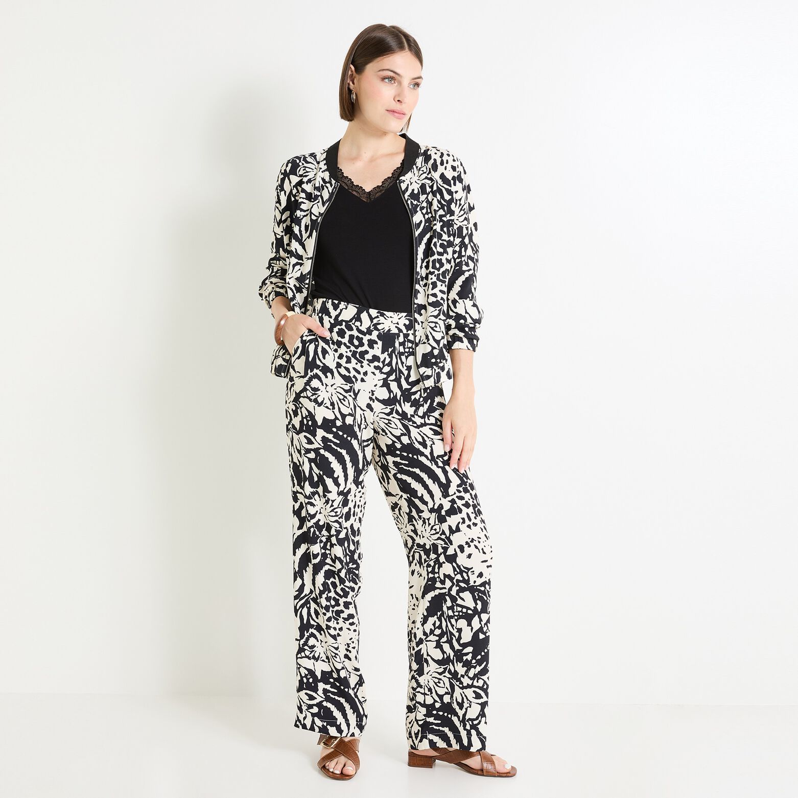 Pantalon élastique femme
