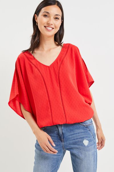 Blouse épaules ouvertes femme