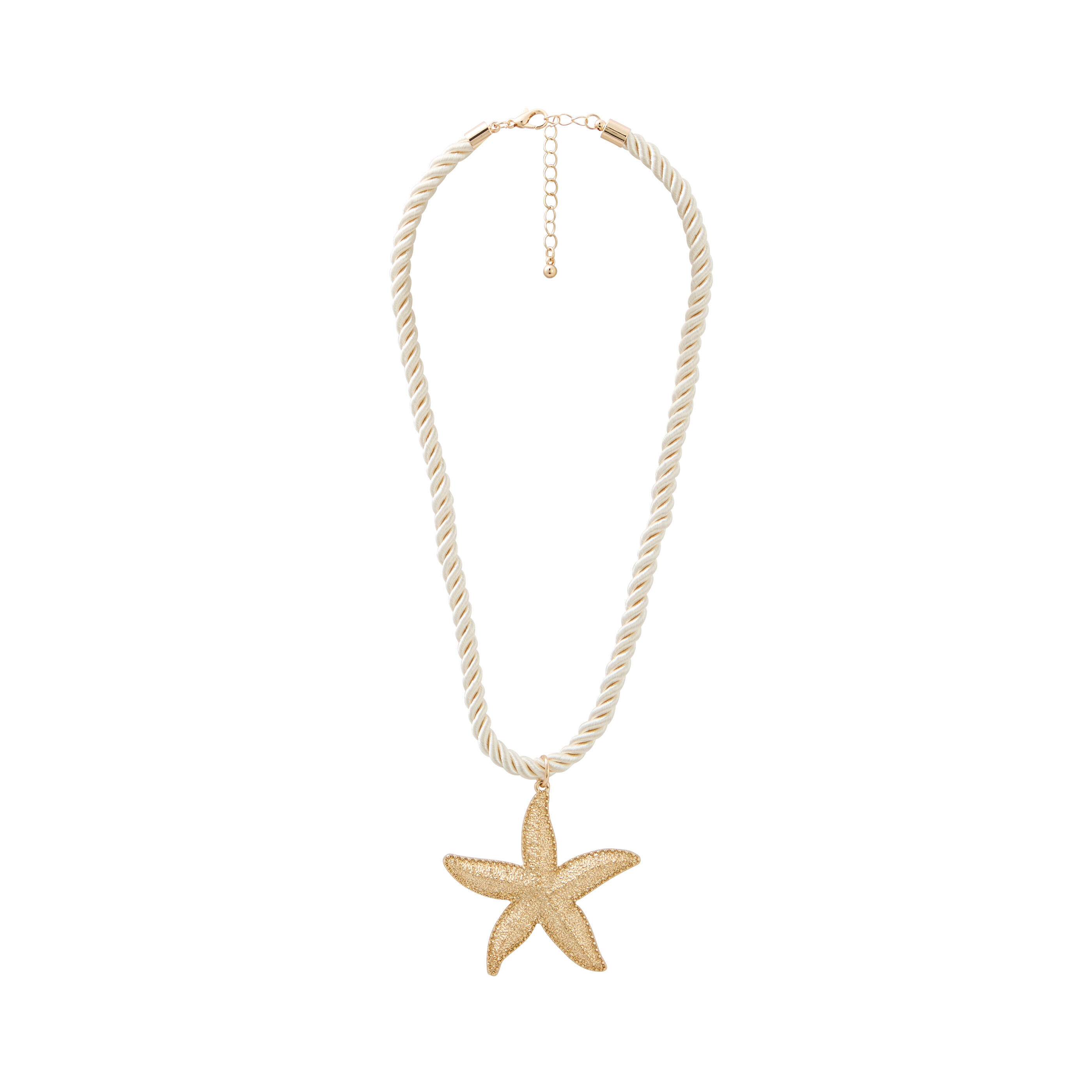 Collier corde &eacute;toile de mer femme