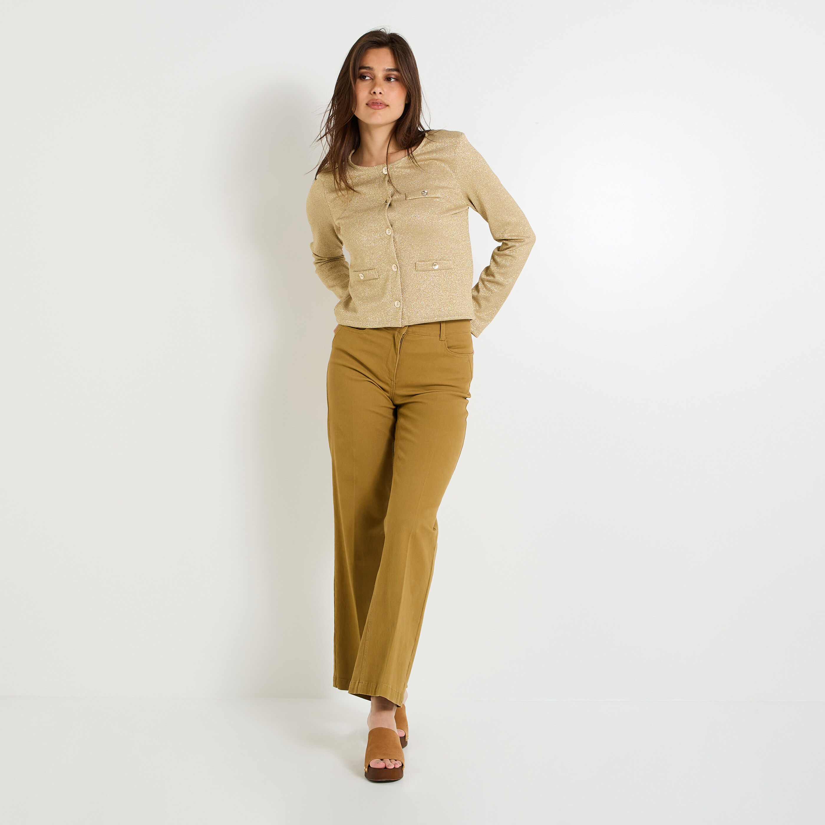 Veste en maille iris&eacute;e femme