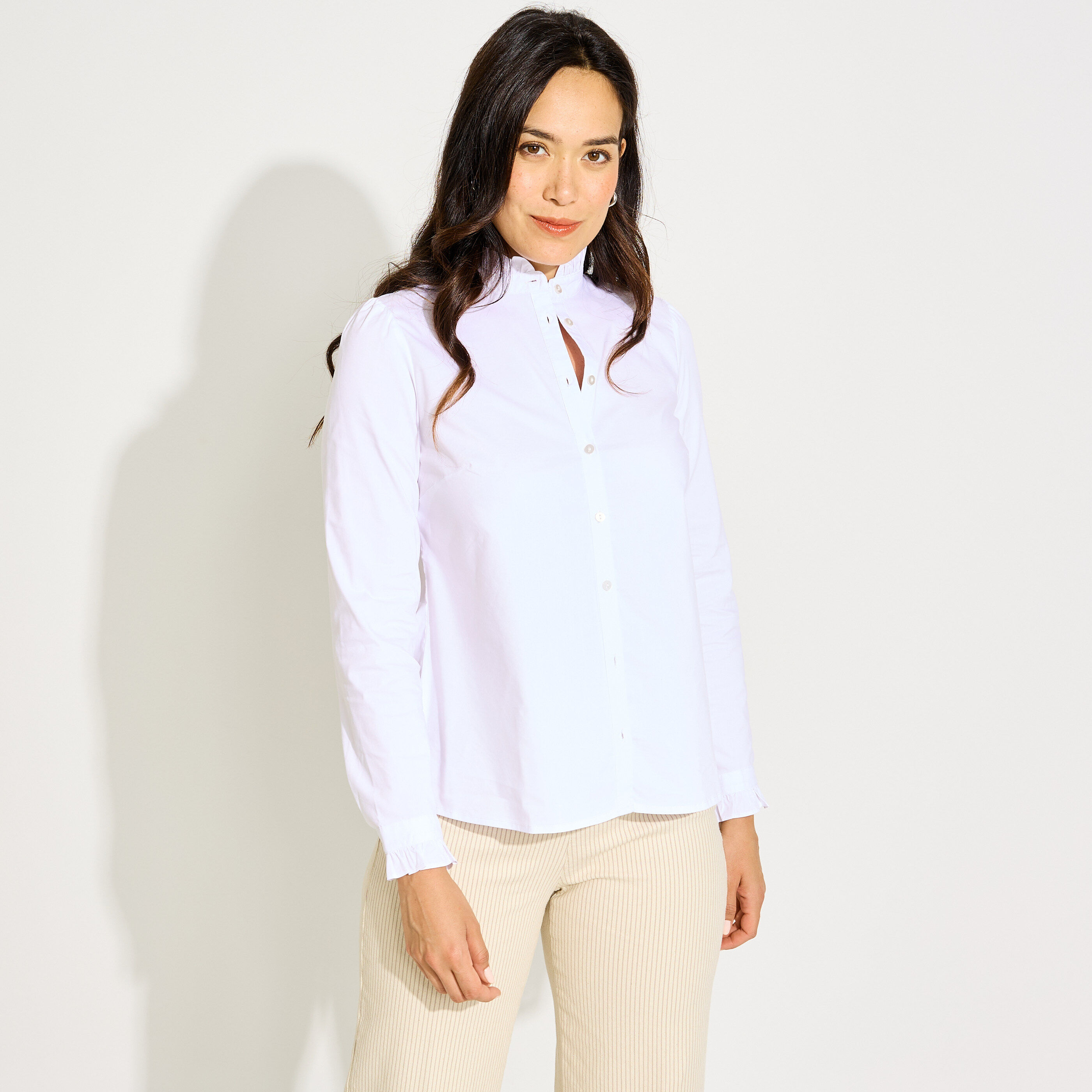 Chemisier col montant femme