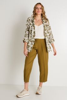 Blazer imprimé feuillage femme