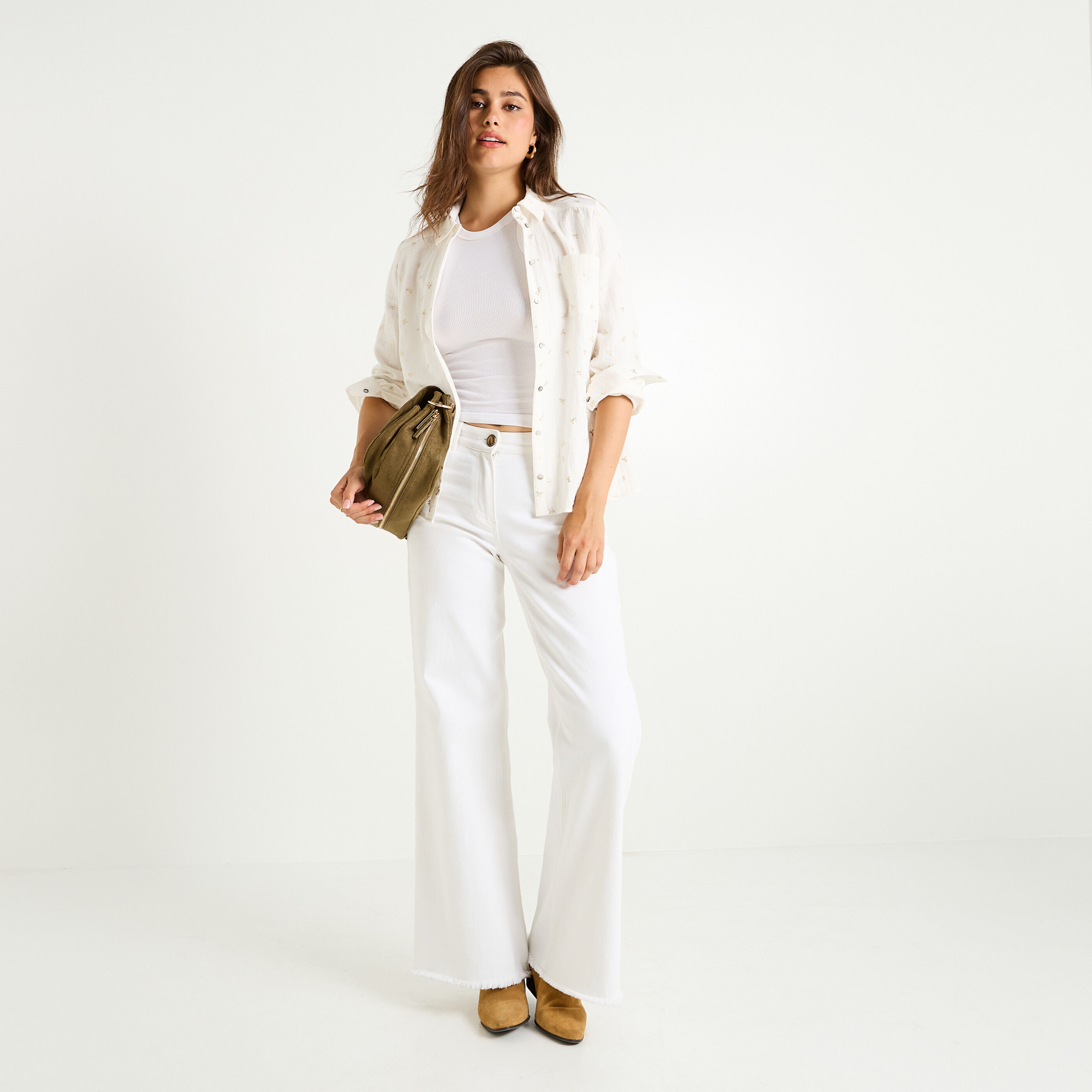 Chemise en gaze de coton femme