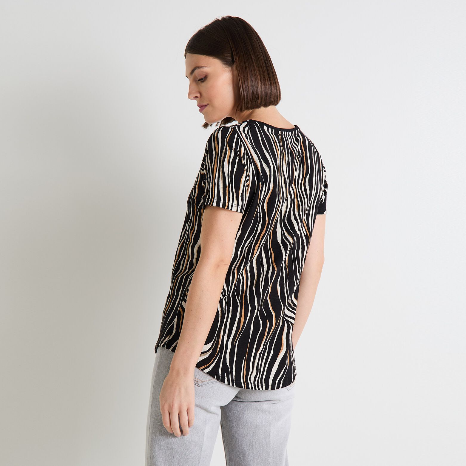 T-shirt col V femme