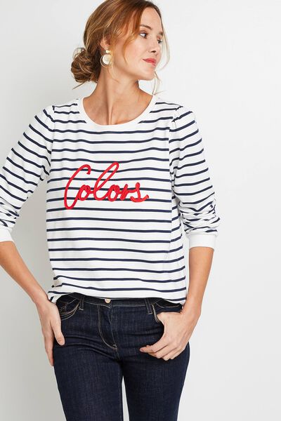 T-shirt en maille rayé femme