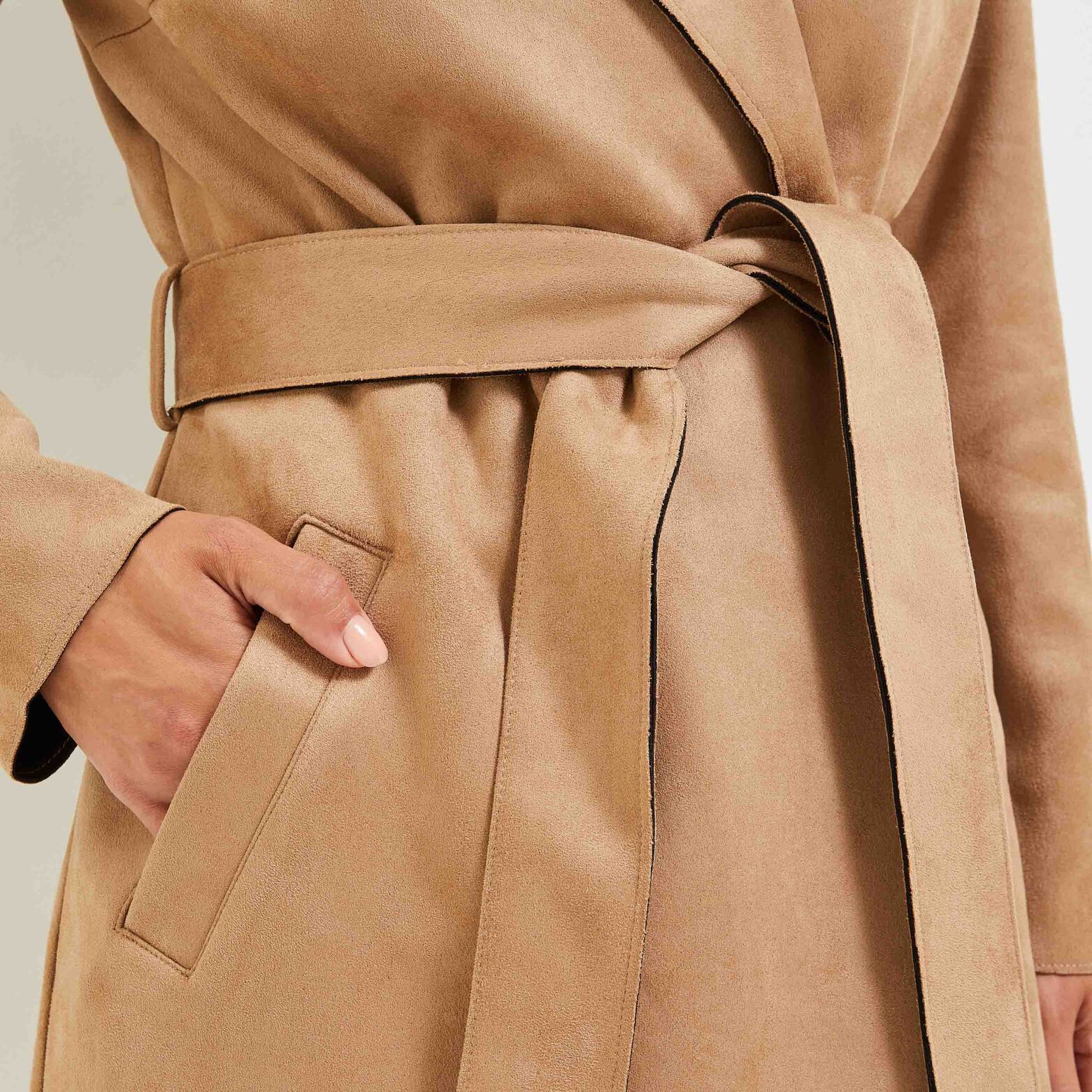 Trench suedine femme