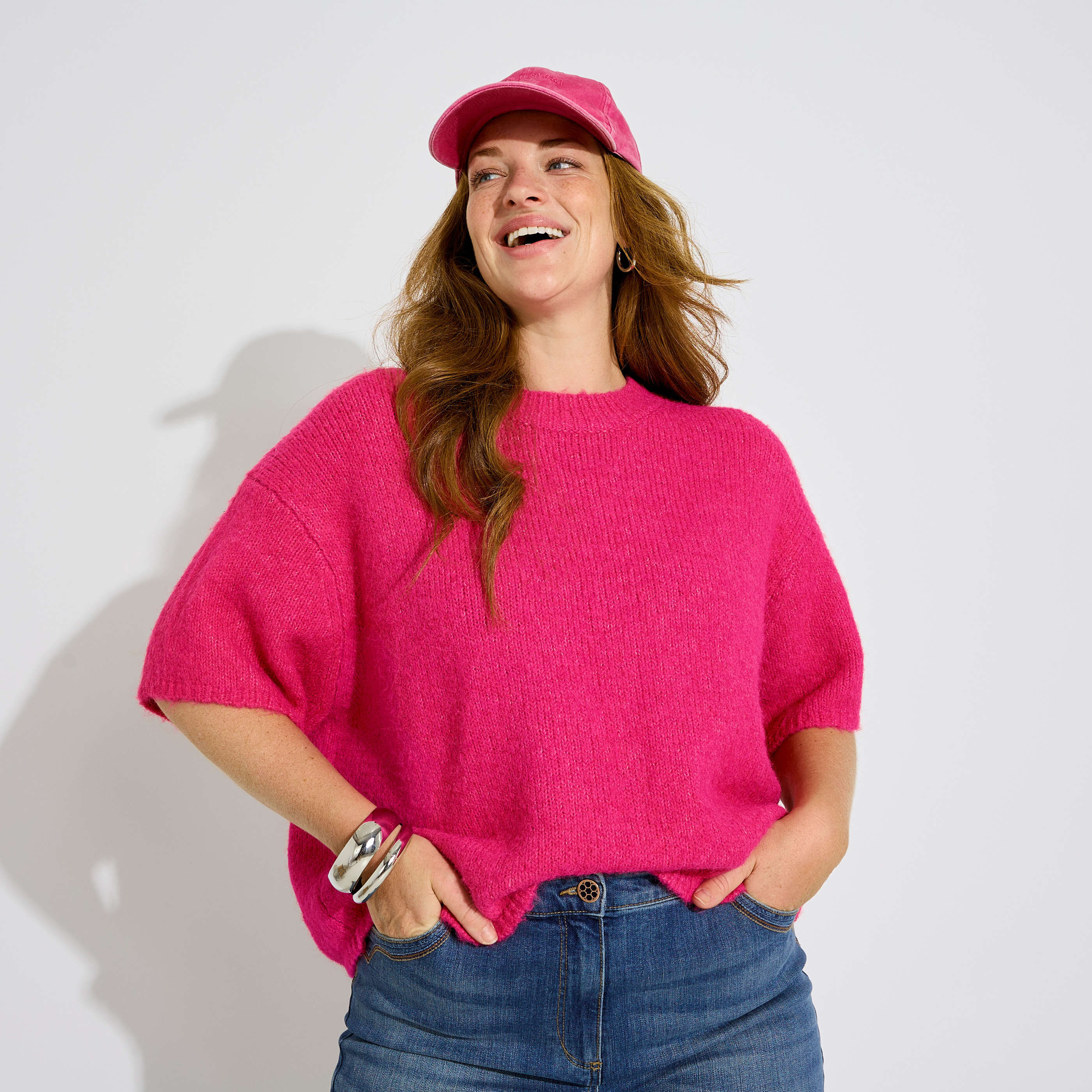 Pull manches courtes femme