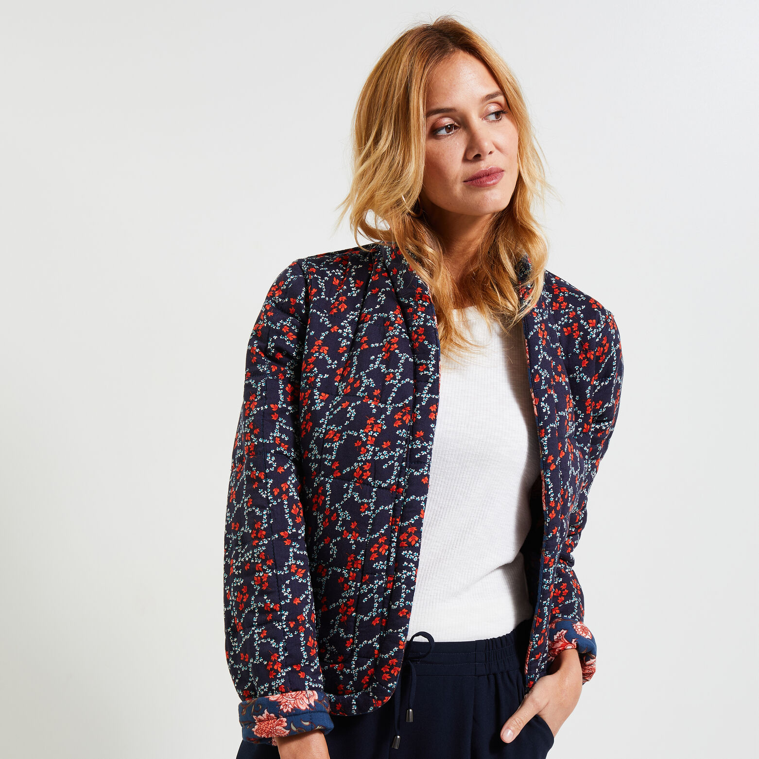 Veste réversible matelassée femme