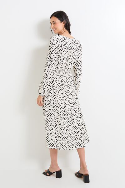 Robe col V manches femme