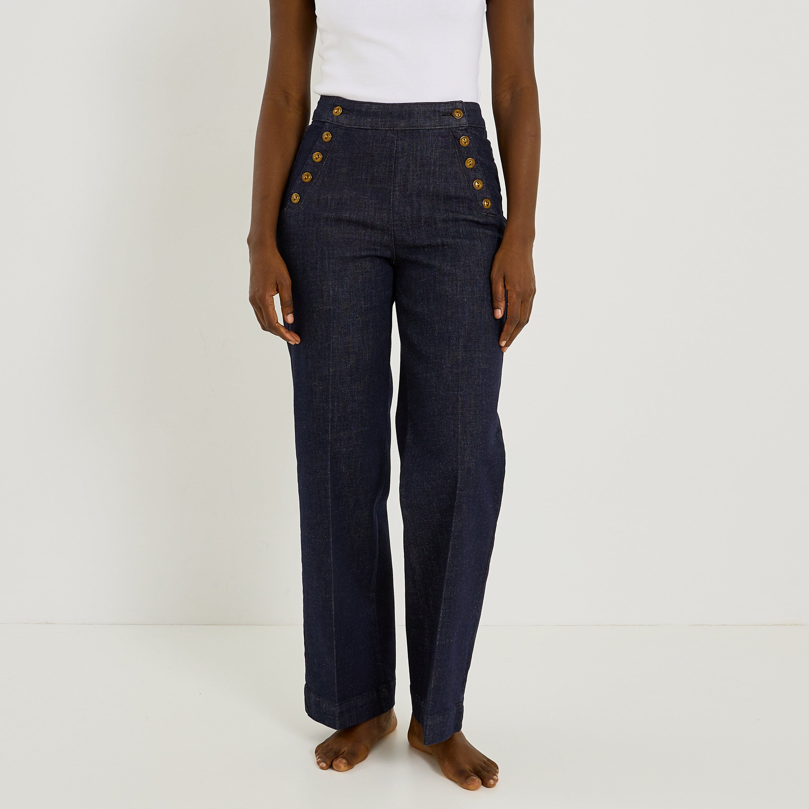 Jean flare POMPON F02