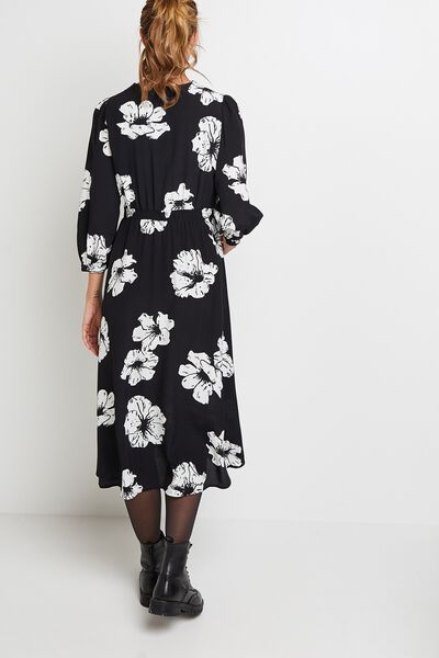 Robe longue imprimé fleuri femme