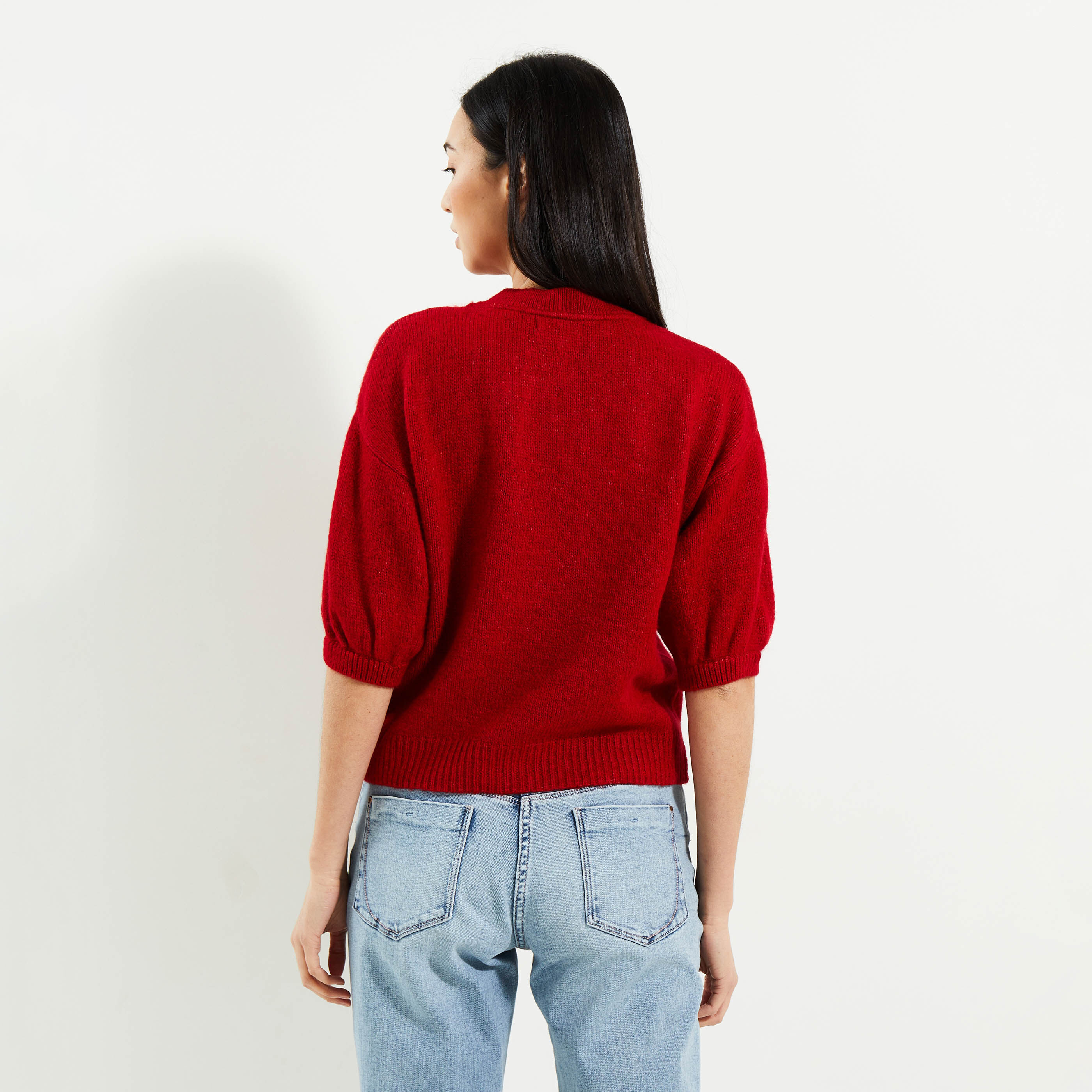 Pull manches coudes femme