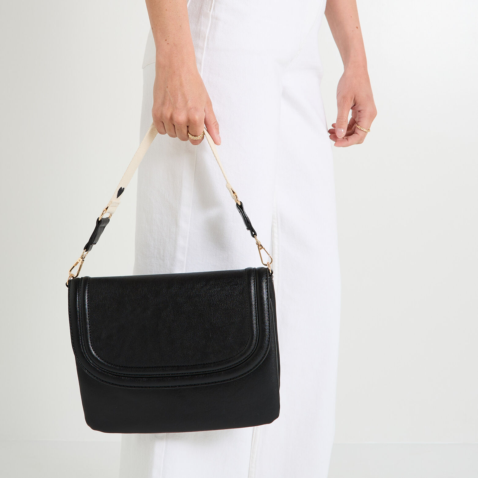 Sac zippé à rabat femme