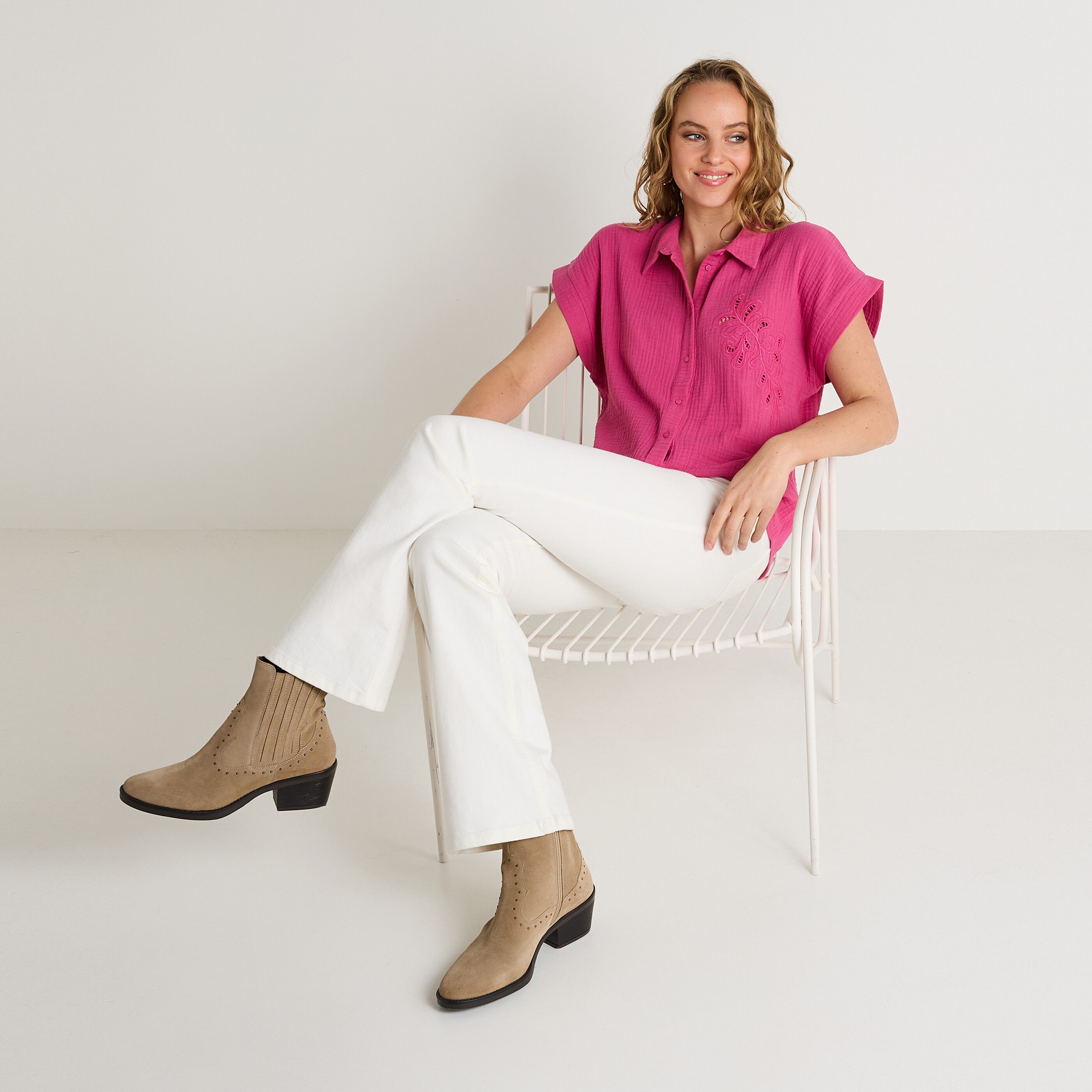 Chemise en gaze de coton femme