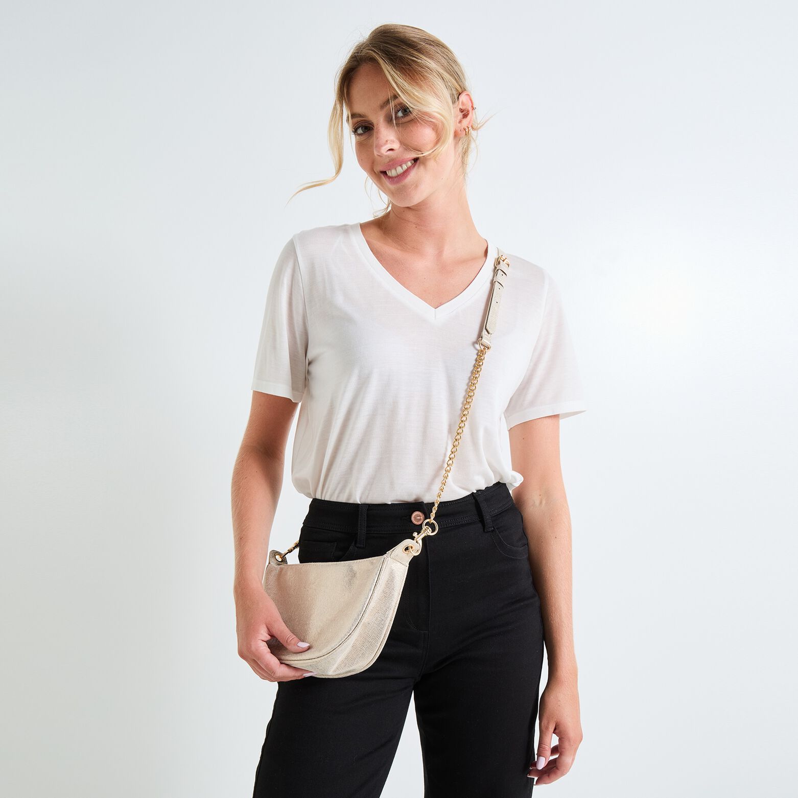 Sac pochette irisé femme