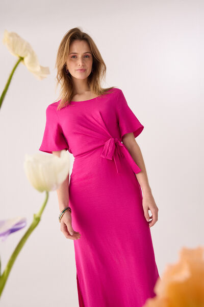 Robe longue drapée femme