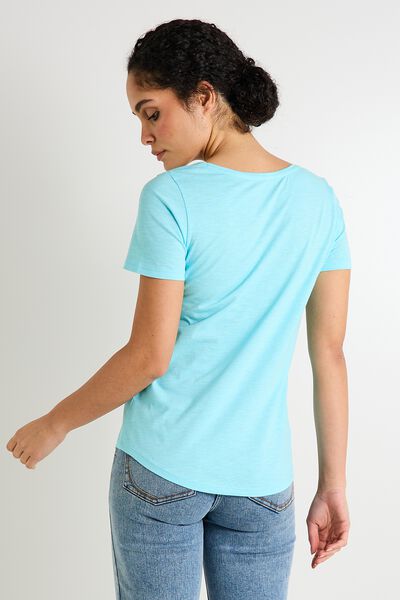 T-shirt col V femme