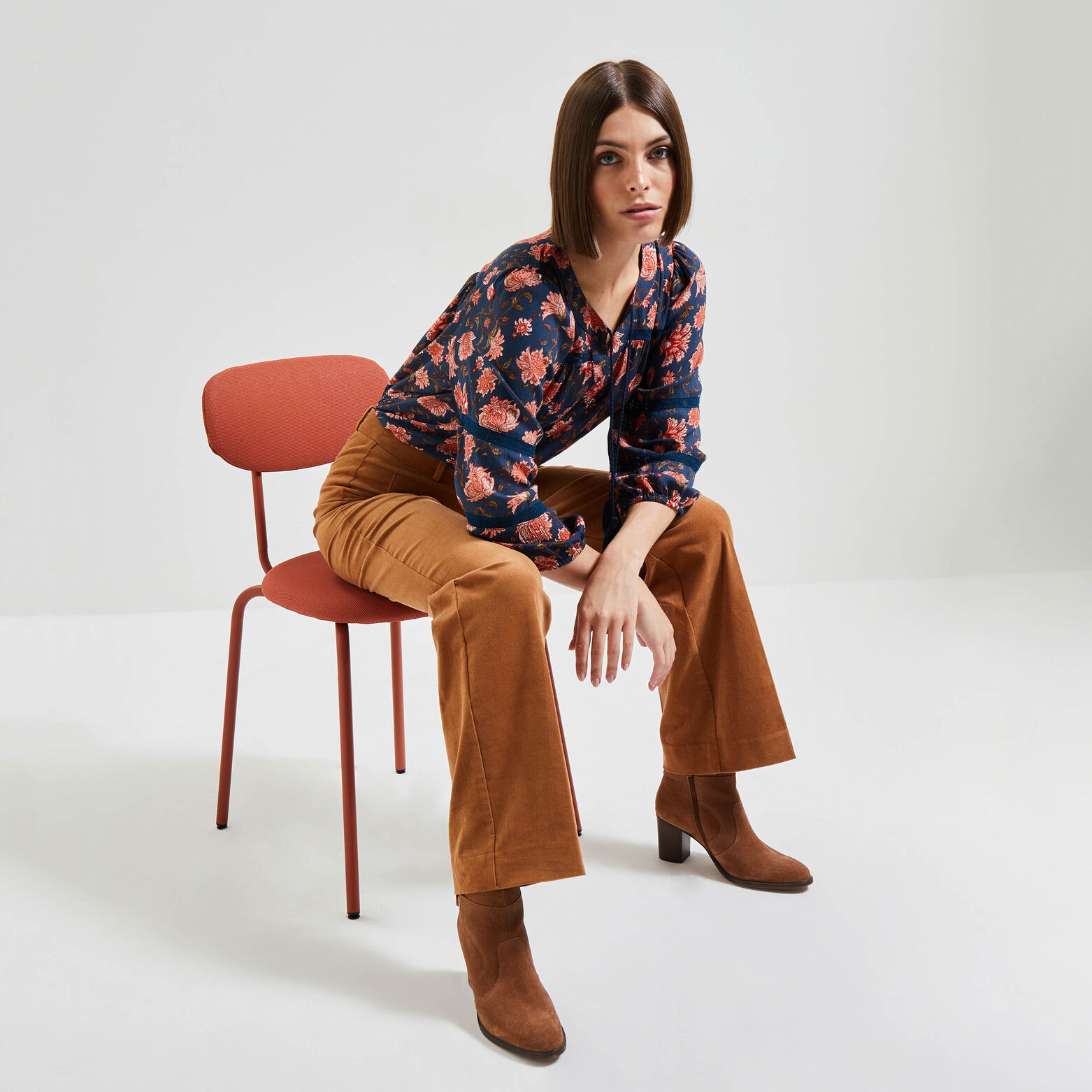 Blouse fleurie femme