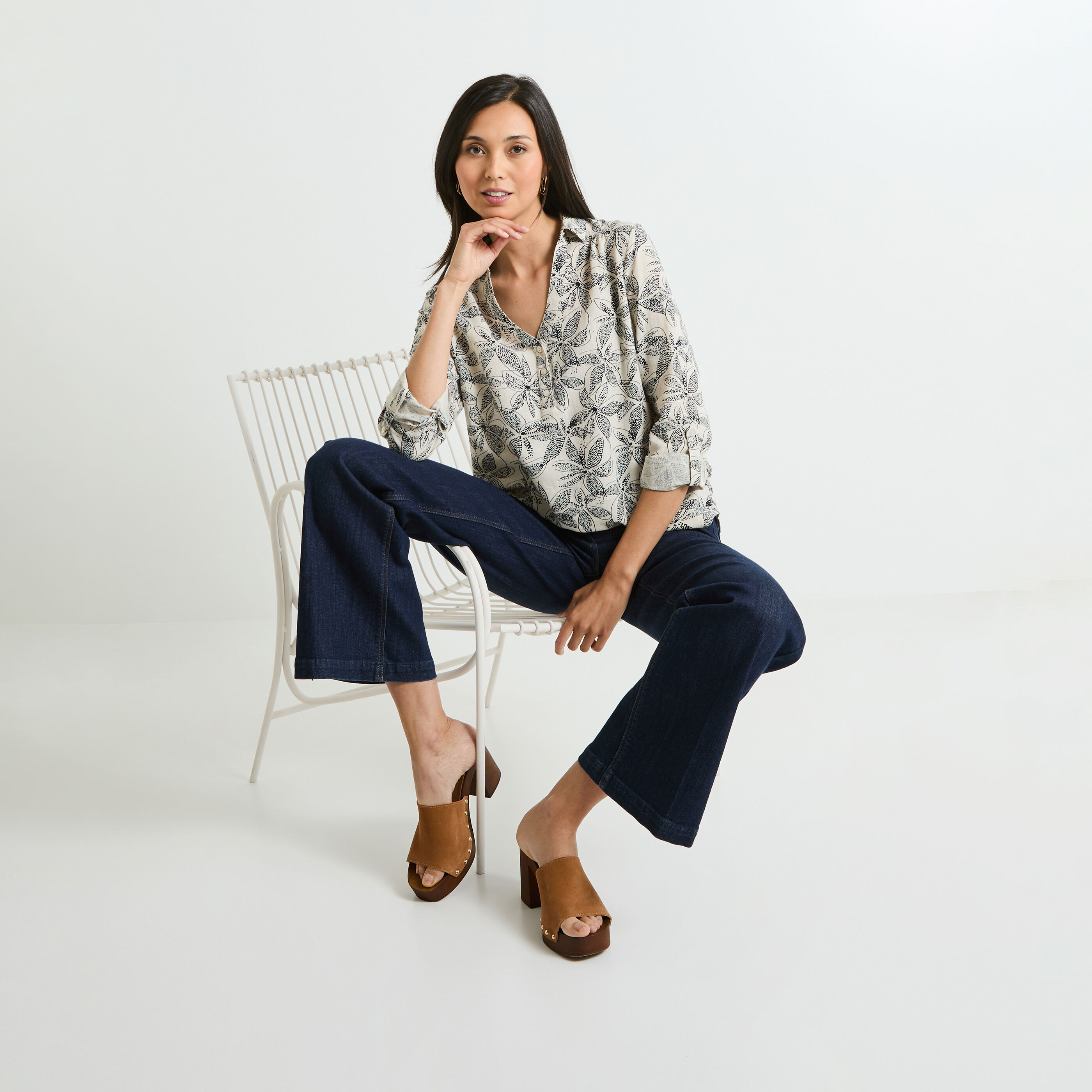 Blouse imprim&eacute;e femme