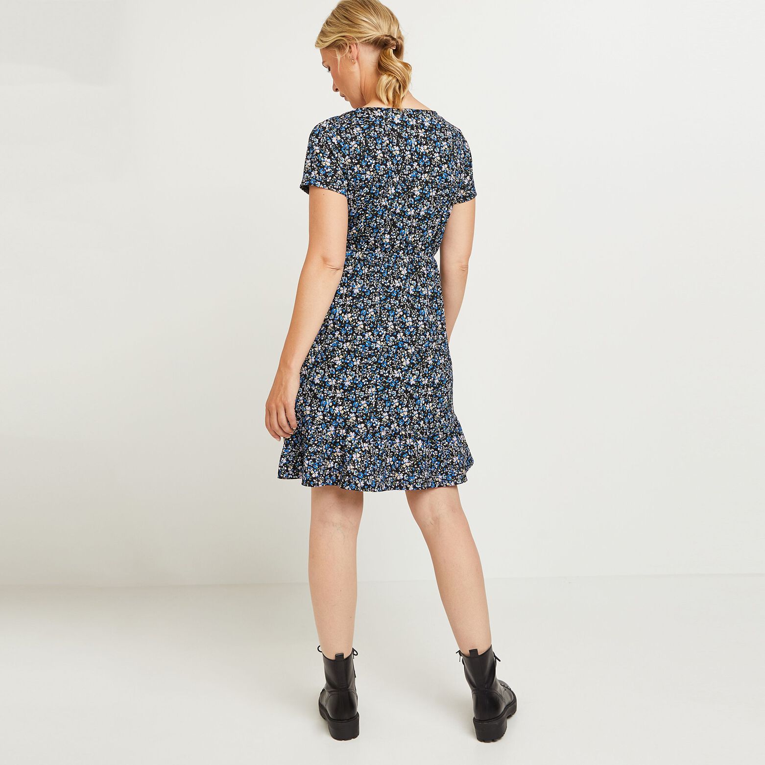 Robe en maille imprimée femme
