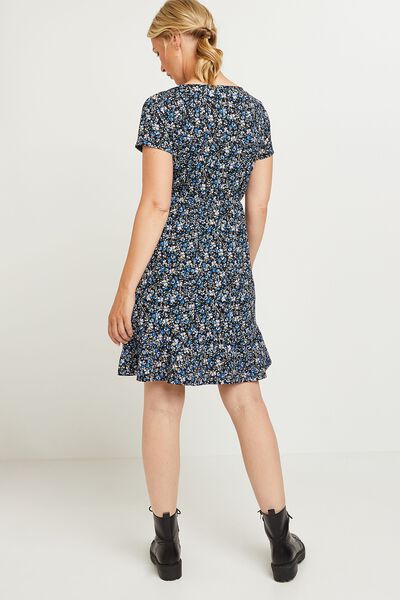 Robe en maille imprimée femme