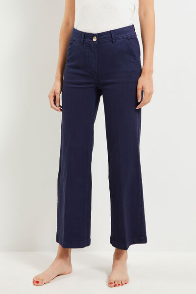Pantalon flare raccourci femme