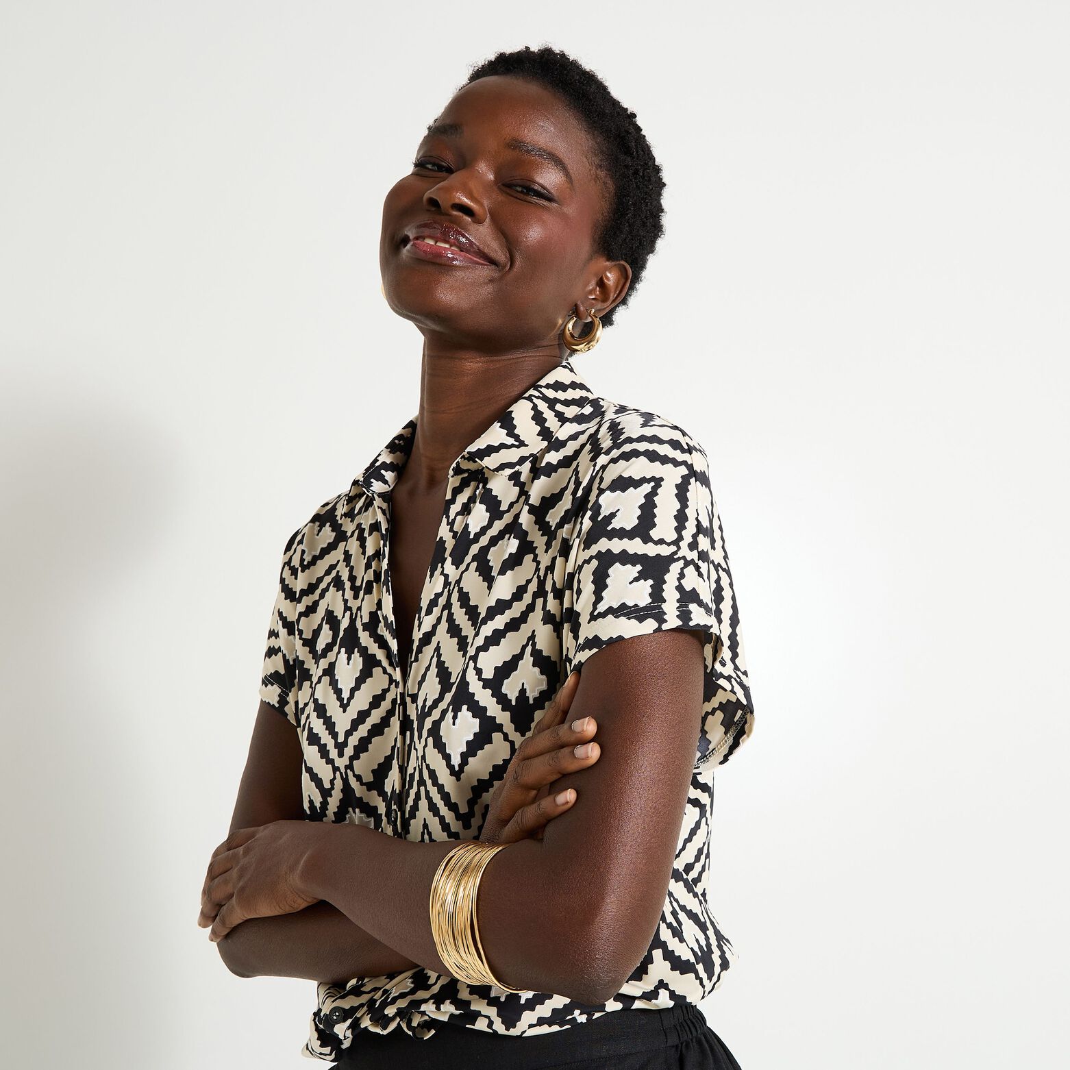 Chemise imprimée en venezia femme