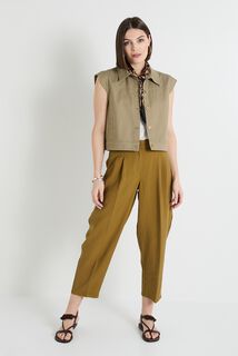 Veste denim sans manches femme