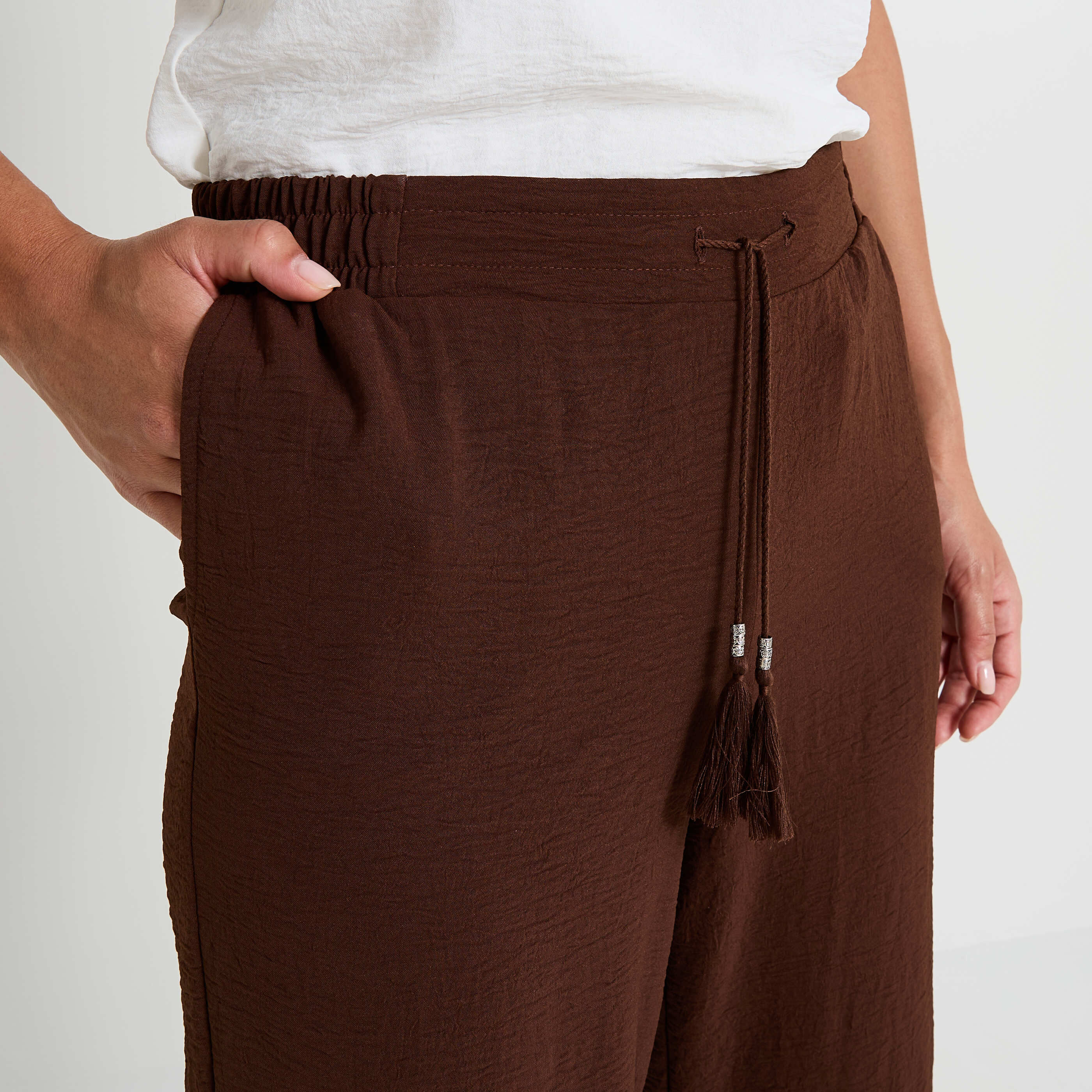 Pantalon large fluide femme