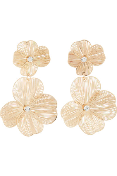 Boucles d'oreilles double fleurs