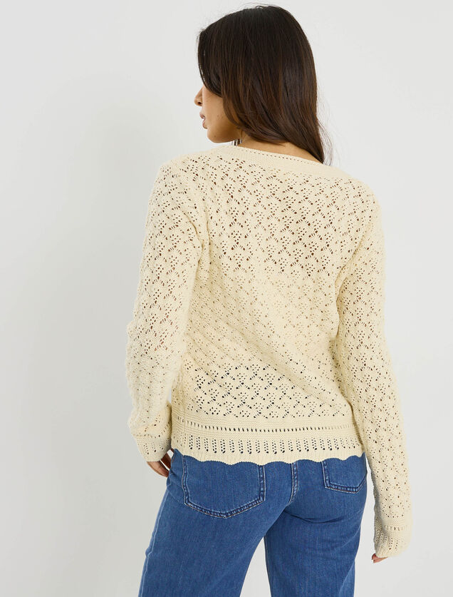 Gilet &agrave; boutons col V femme