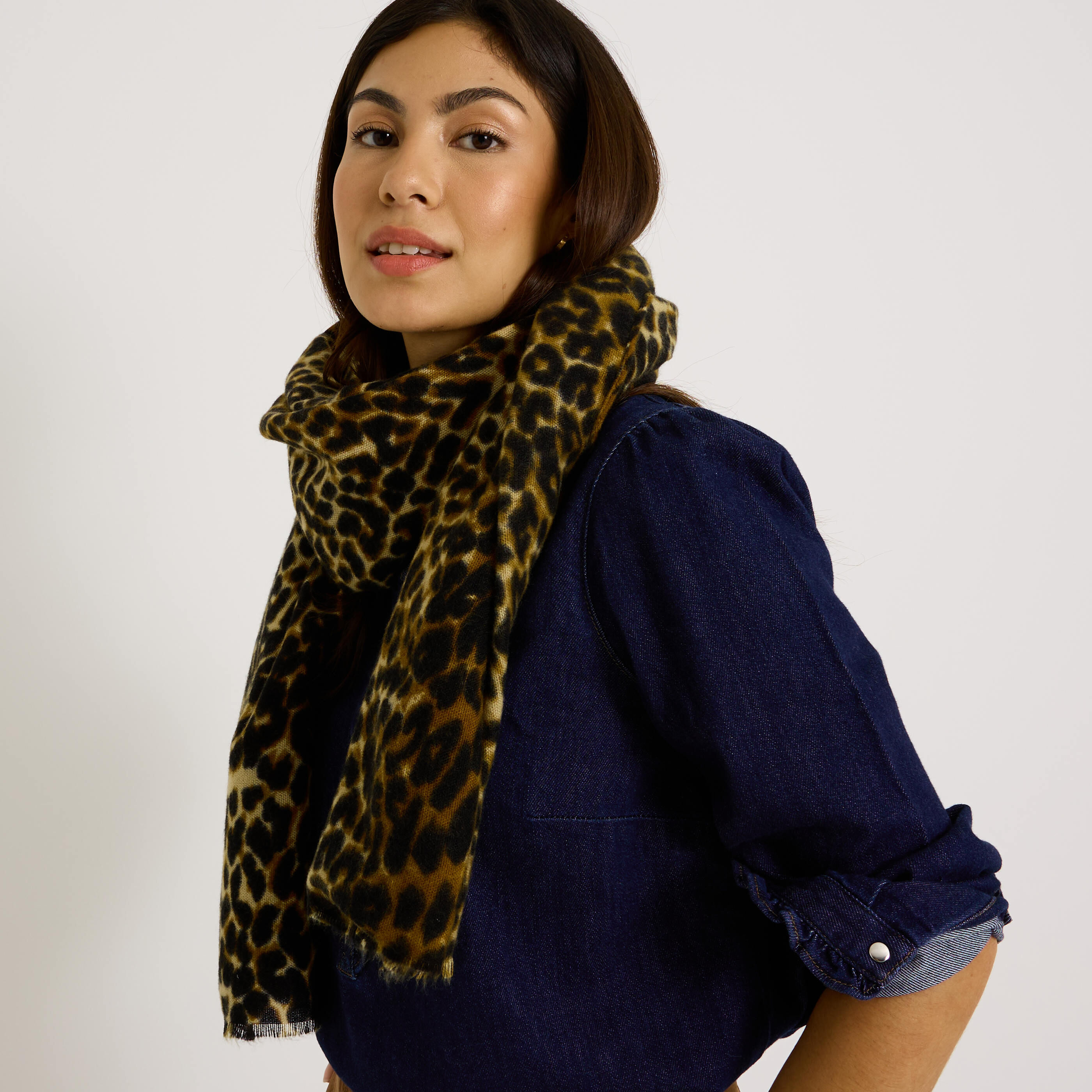 &Eacute;charpe imprim&eacute; l&eacute;opard femme