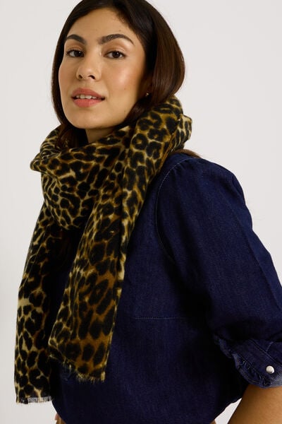 Écharpe imprimé léopard femme