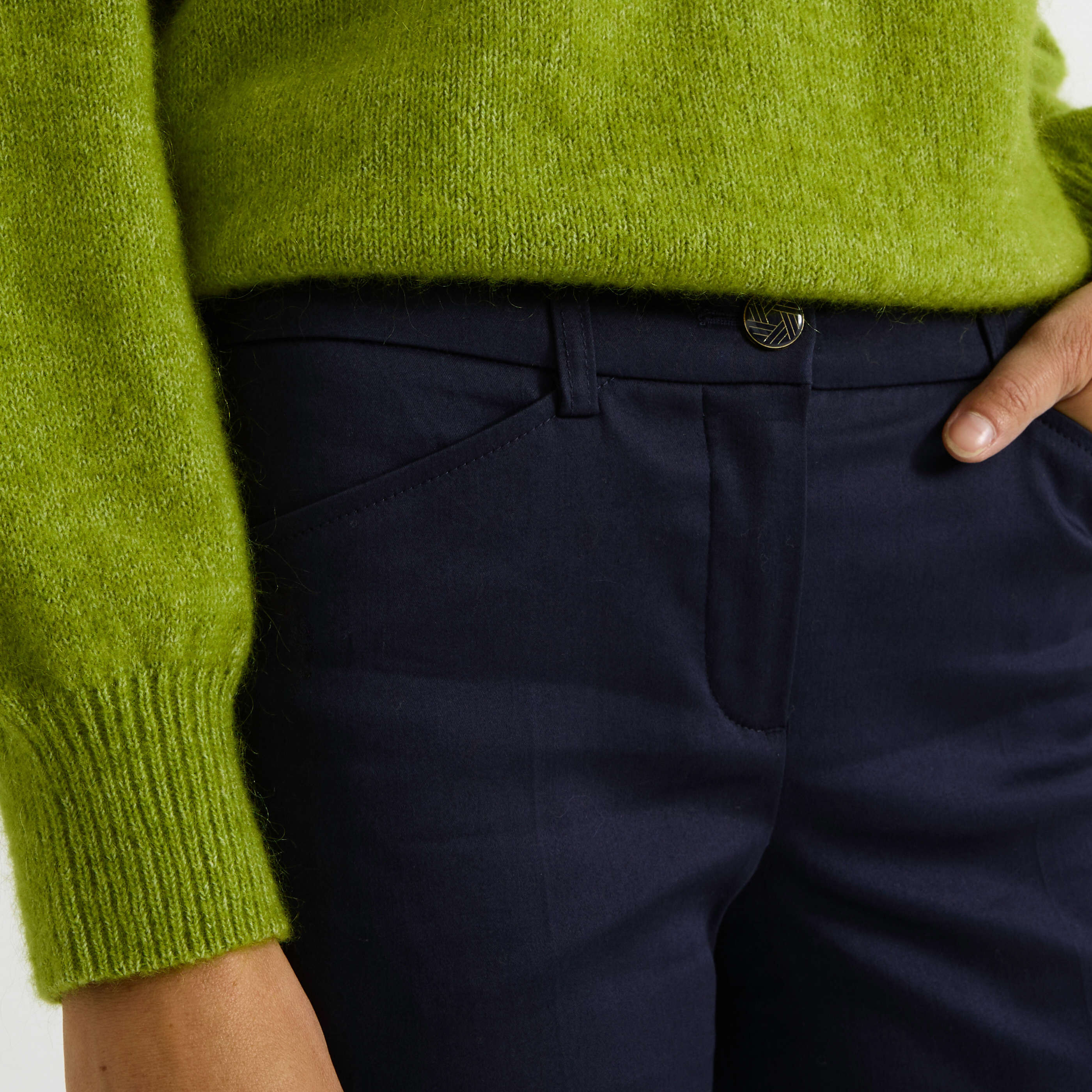 Pantalon cigarette raccourci femme