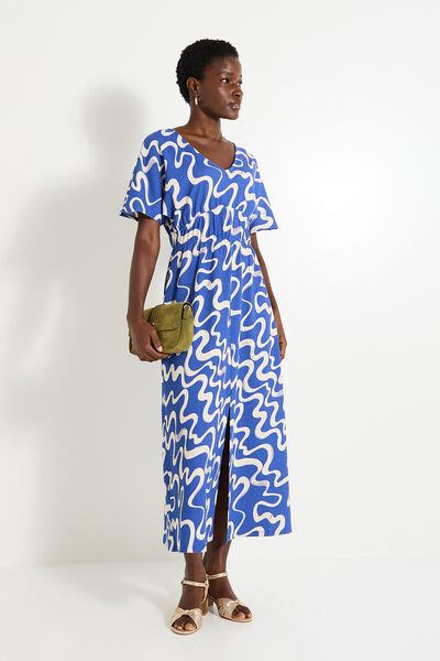 Robe longue en maille femme