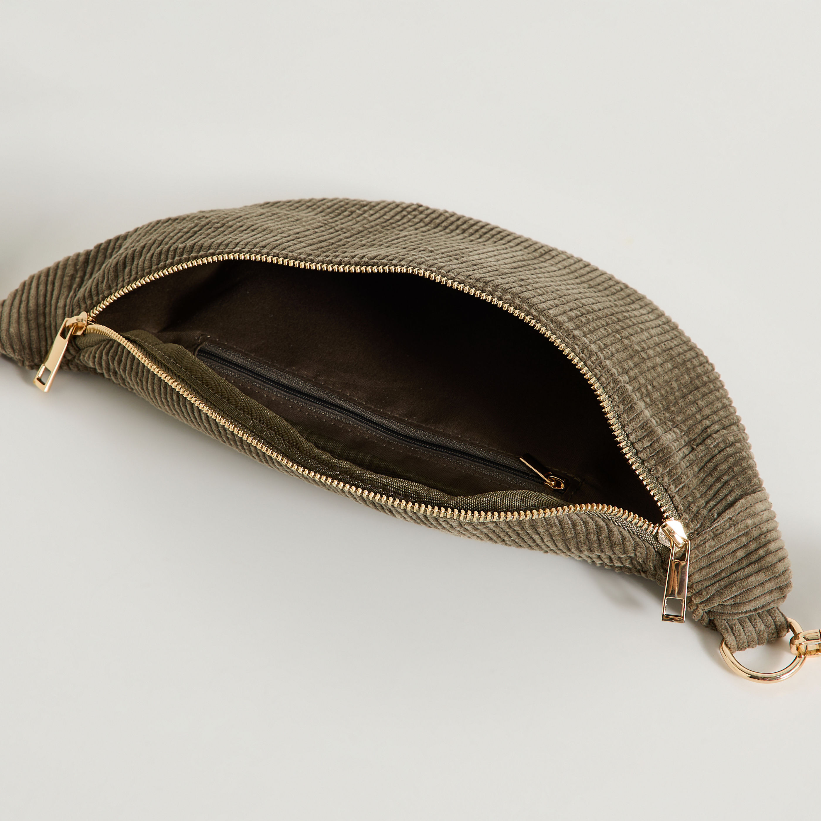 Sac banane uni en velours 