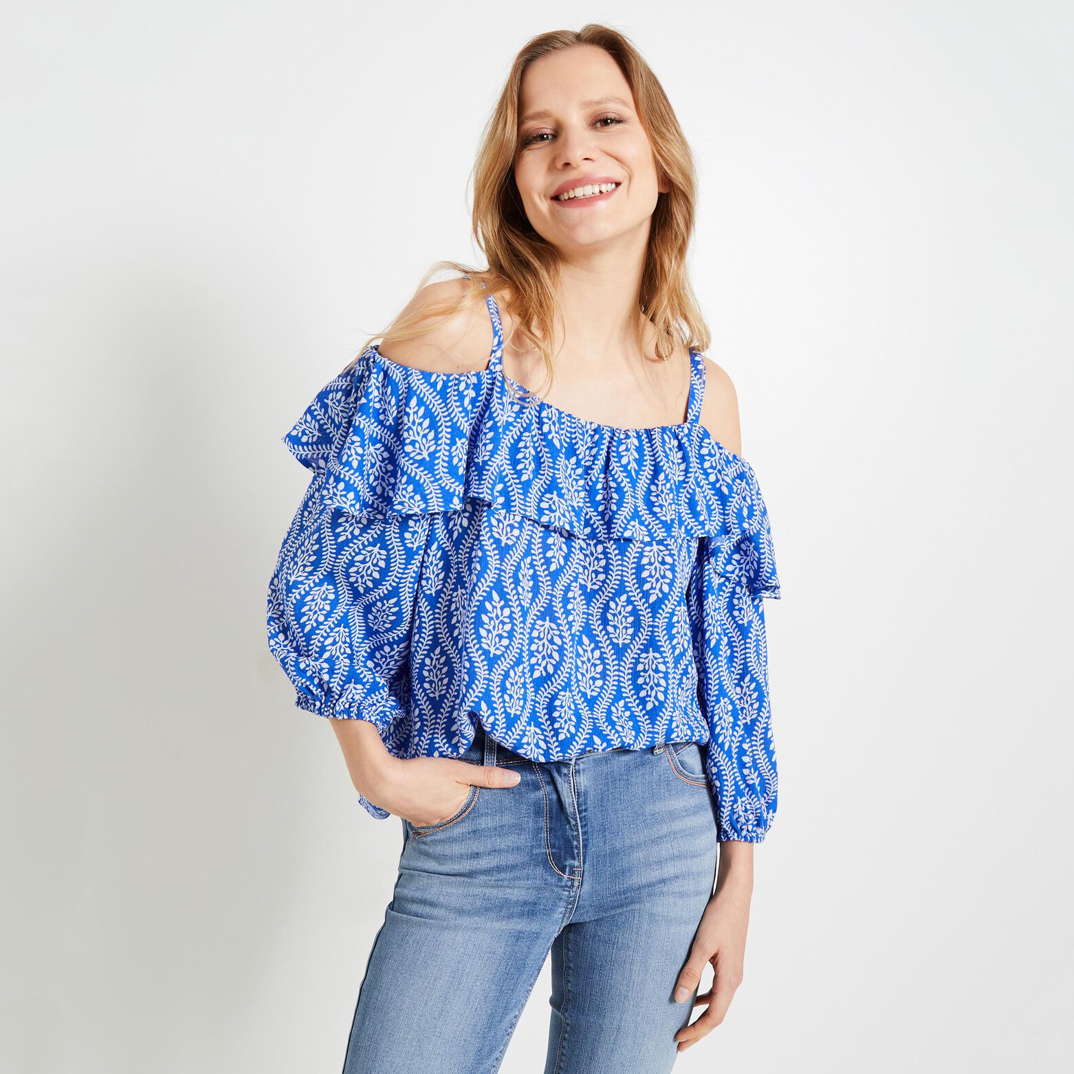 Blouse épaules dénudées femme