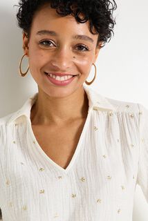 Blouse en gaze de coton femme