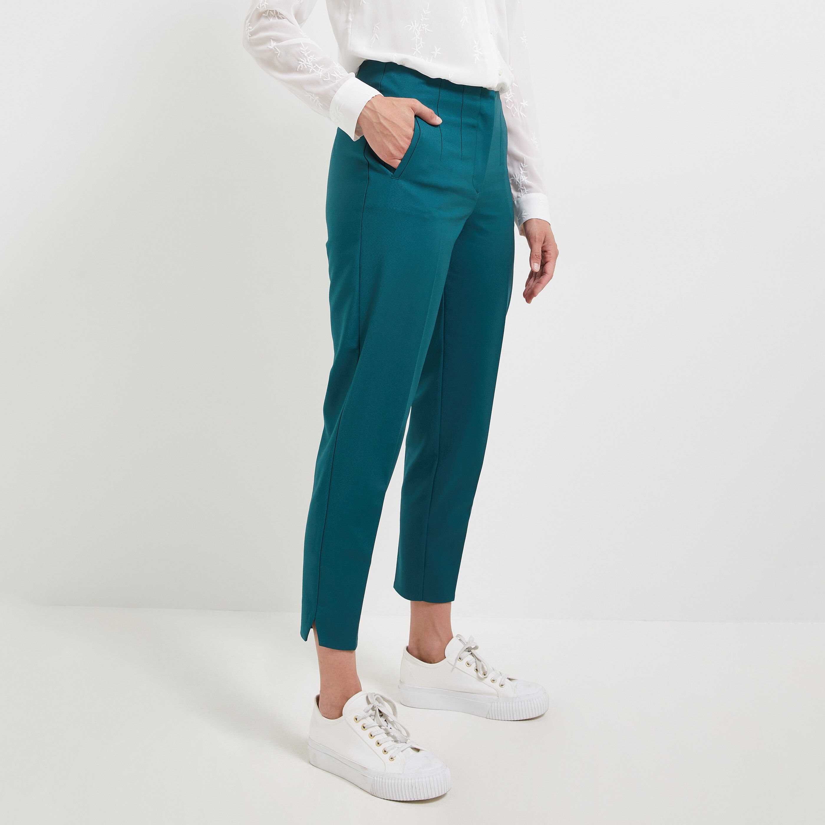 Pantalon cigarette femme clearance
