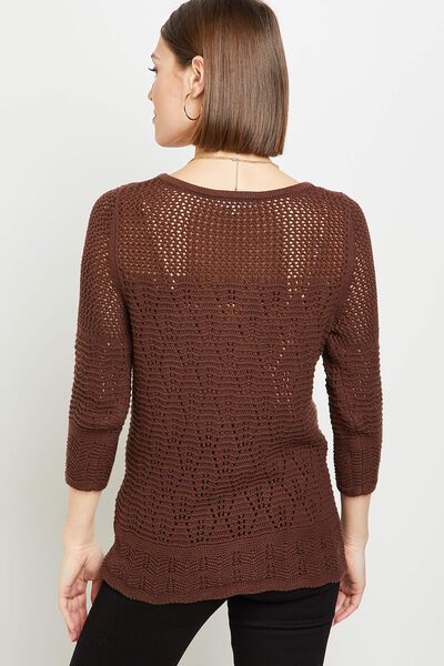 Pull crochet femme