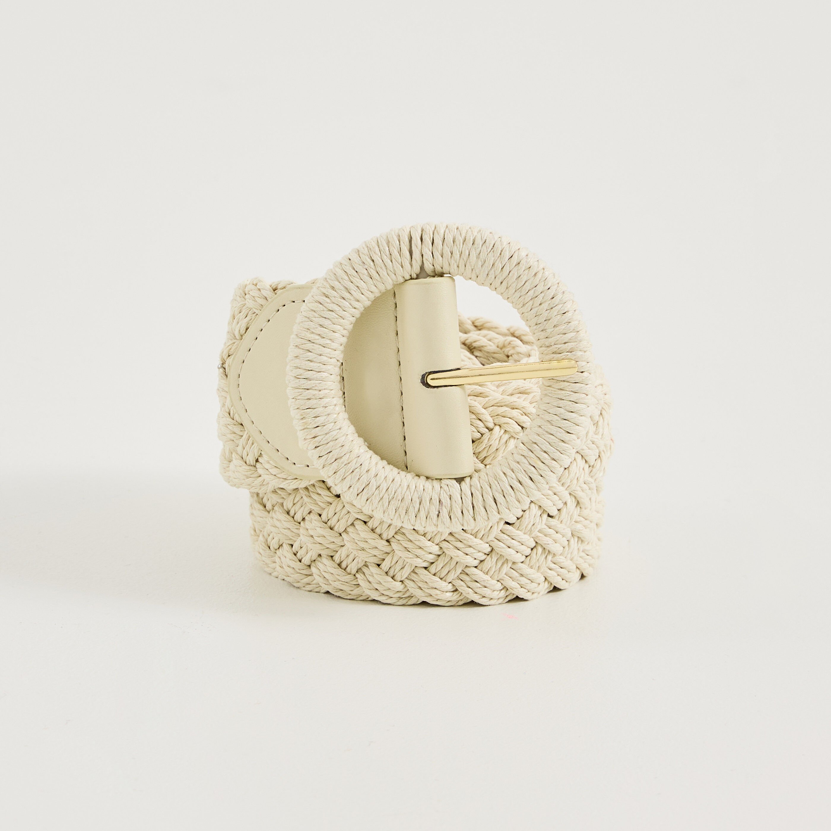 Ceinture large tress&eacute;e femme