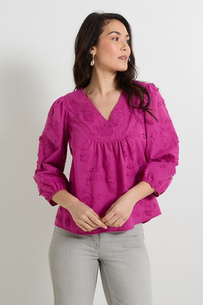 Blouse brodée femme