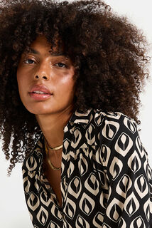 Blouse imprimée à col chemise femme