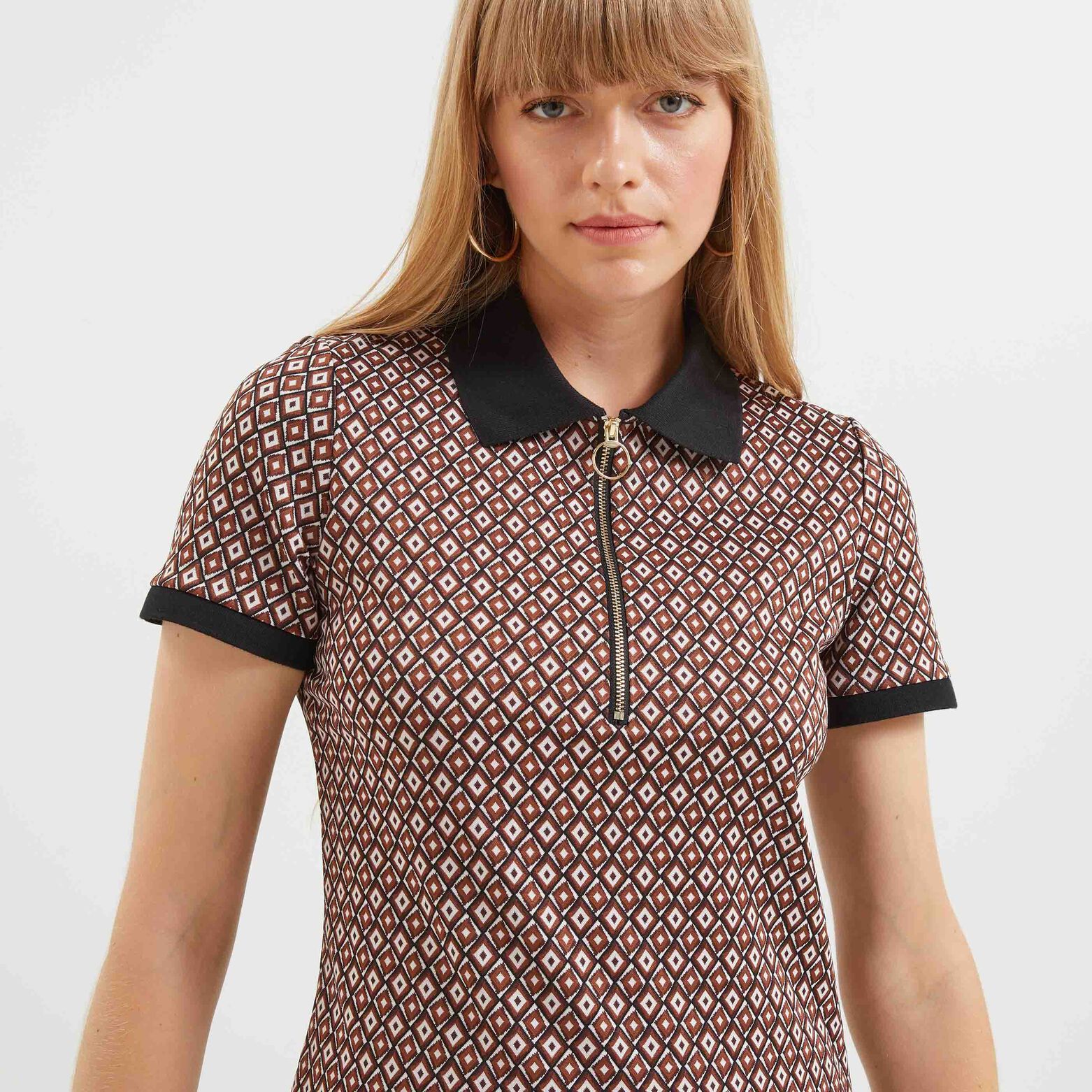 Robe en maille jacquard 