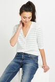 Gilet rayures femme
