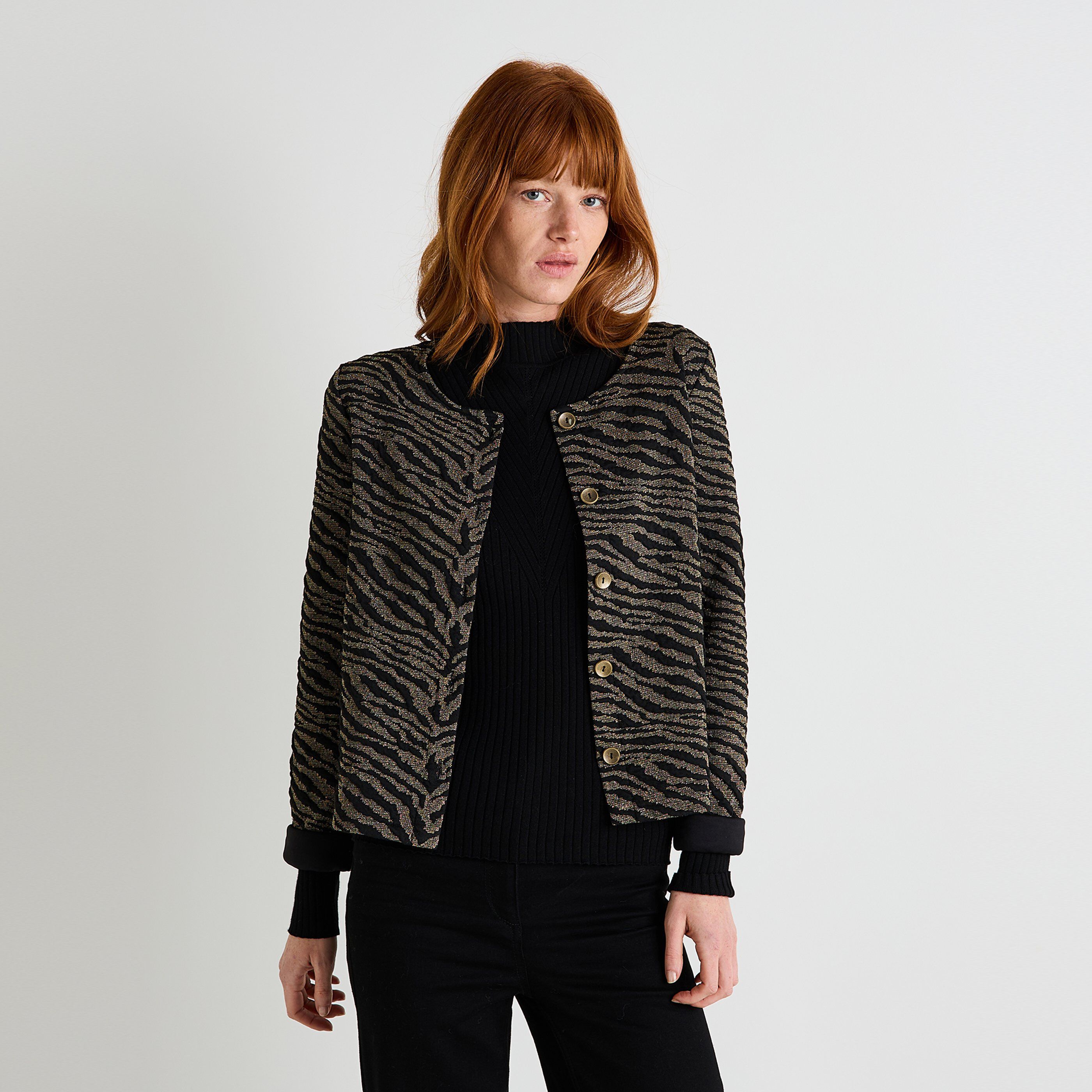 Veste col rond femme