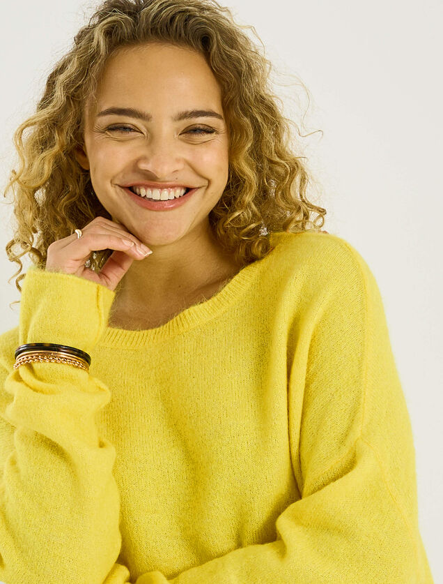 Pull fin &agrave; col rond femme