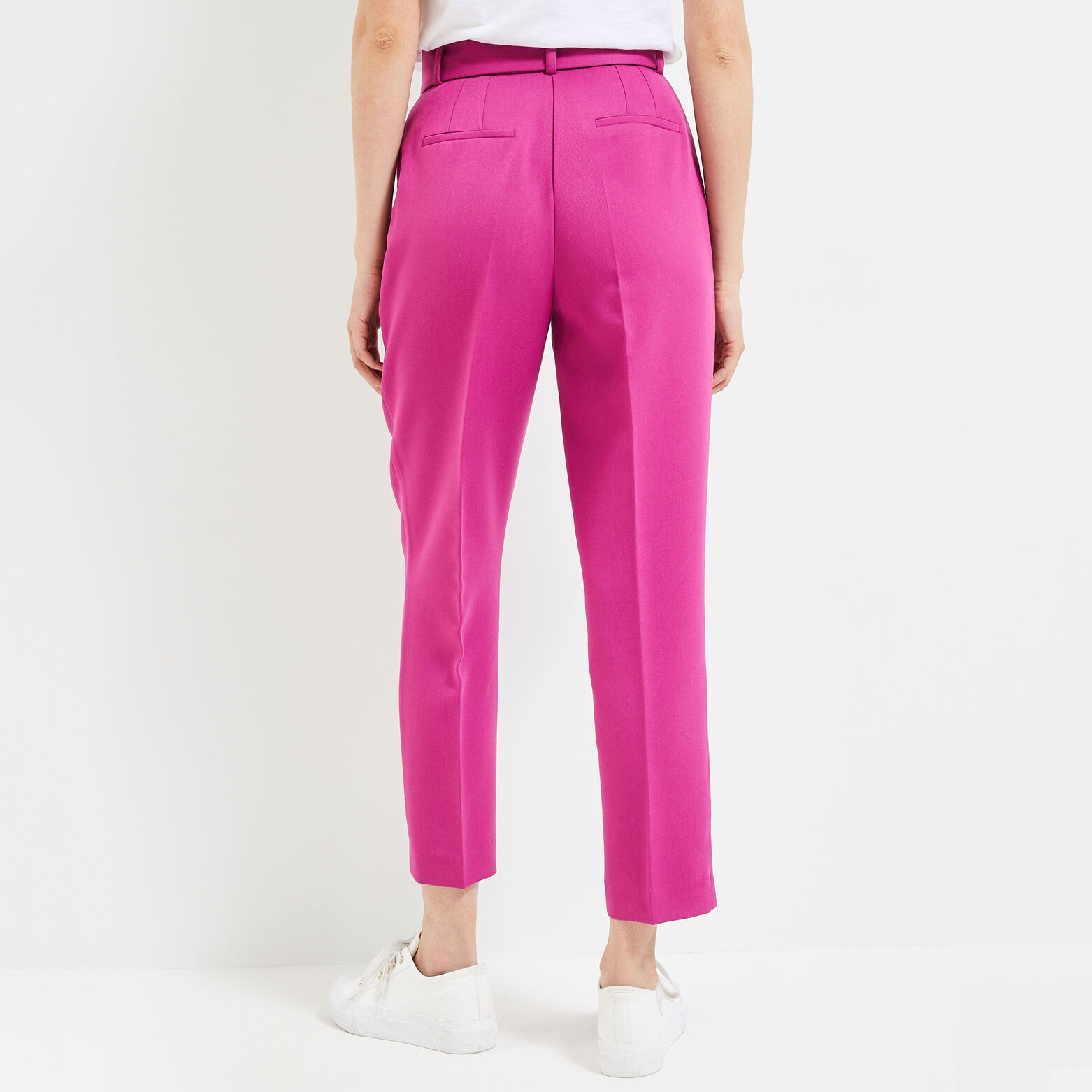 Pantalon à pinces fushia