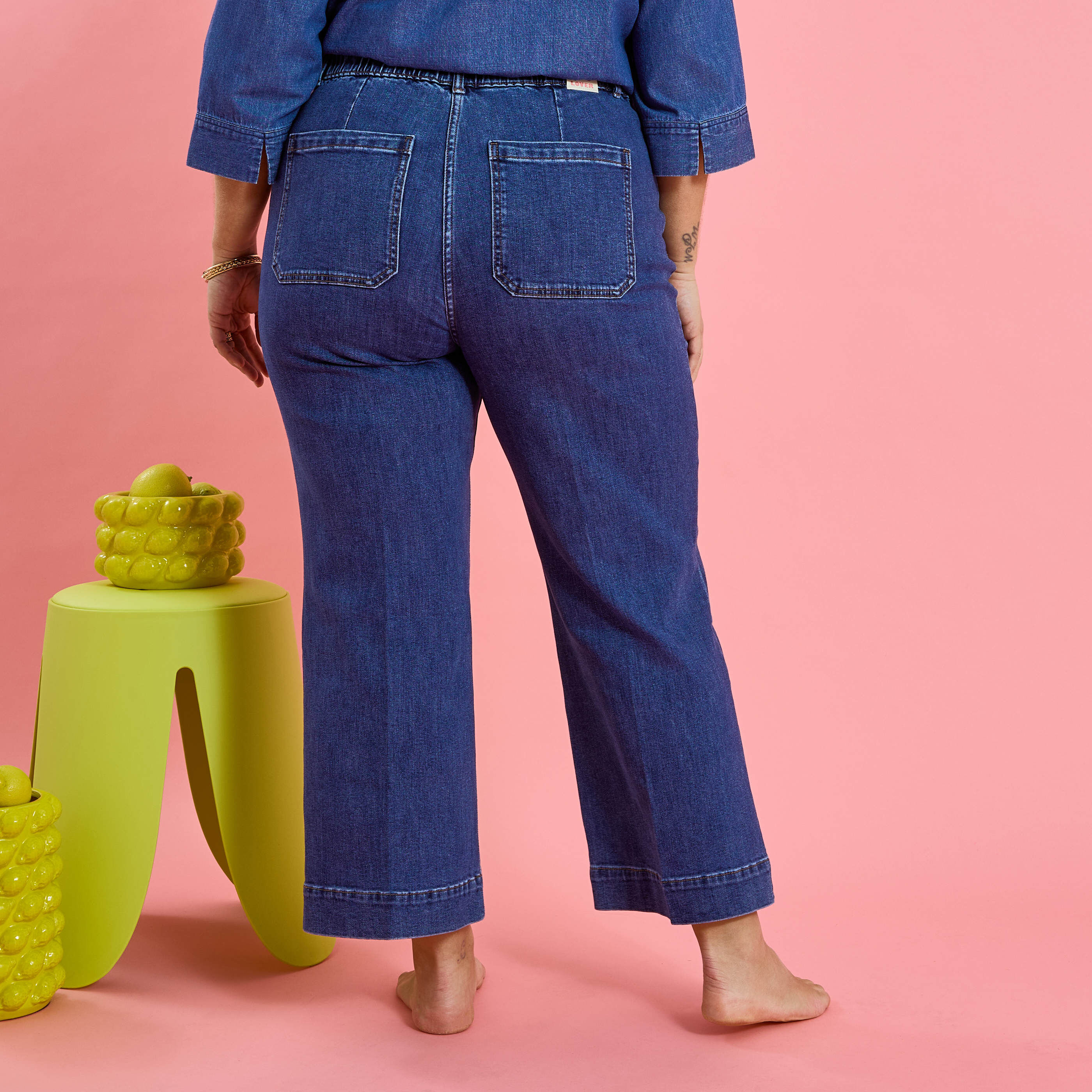 Jean flare raccourci NAPOLI RF02 femme