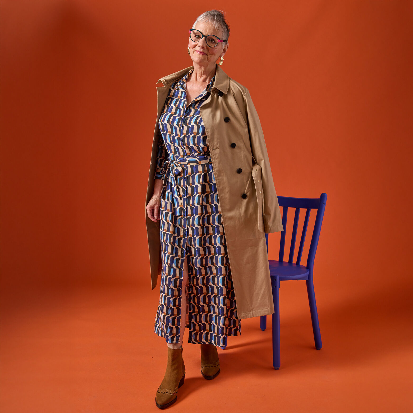 Trench long femme